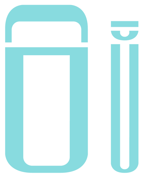 tall bottle icon and test tube icon
